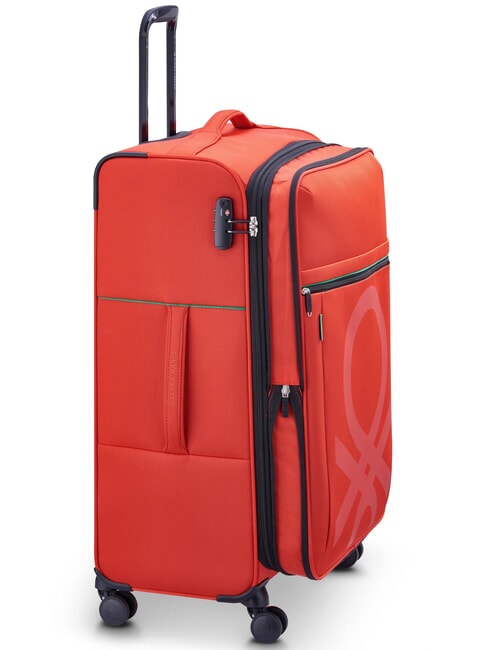 COLOR BLOCK Large, expandable trolley RED - Semi-rigid Trolley Cases