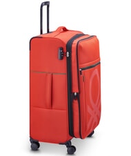 BENETTON By DELSEY COLOR BLOCK Large, expandable trolley RED - Semi-rigid Trolley Cases - 4