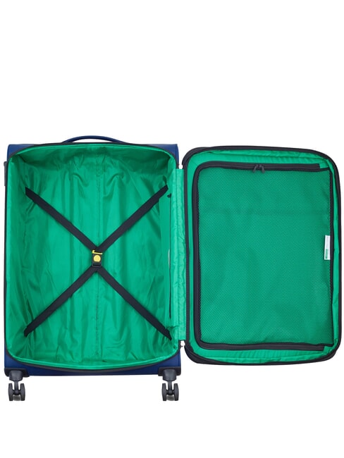 COLOR BLOCK Large, expandable trolley blue - Semi-rigid Trolley Cases