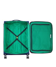 BENETTON COLOR BLOCK Large, expandable trolley blue - Semi-rigid Trolley Cases - 2