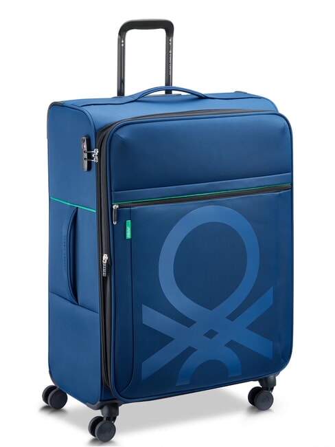 COLOR BLOCK Large, expandable trolley blue - Semi-rigid Trolley Cases