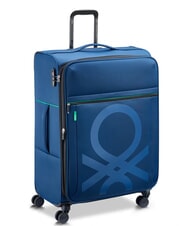 BENETTON COLOR BLOCK Large, expandable trolley blue - Semi-rigid Trolley Cases - 3