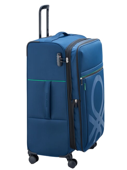COLOR BLOCK Large, expandable trolley blue - Semi-rigid Trolley Cases