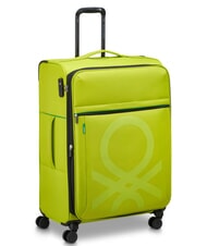 BENETTON By DELSEY COLOR BLOCK Large, expandable trolley teal - Semi-rigid Trolley Cases - 3