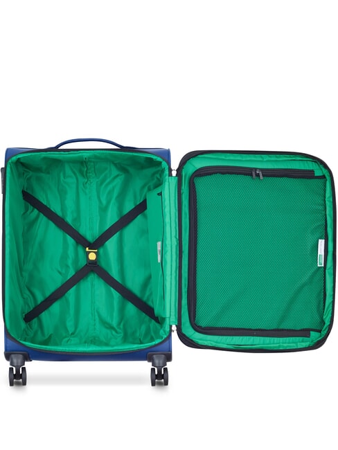 COLOR BLOCK Medium Trolley, Expandable blue - Semi-rigid Trolley Cases