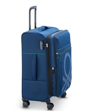BENETTON By DELSEY COLOR BLOCK Medium Trolley, Expandable blue - Semi-rigid Trolley Cases - 4
