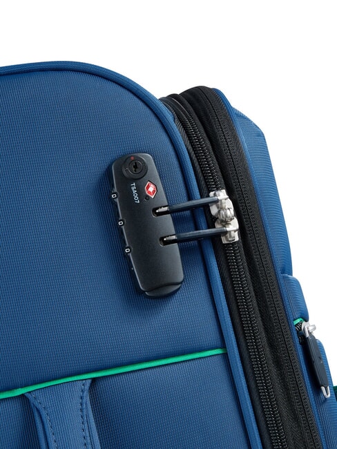 COLOR BLOCK Medium Trolley, Expandable blue - Semi-rigid Trolley Cases