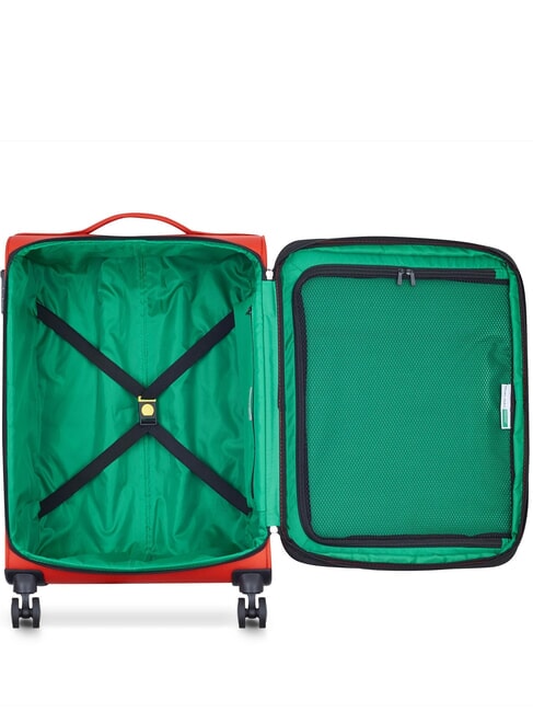 COLOR BLOCK Expandable Cabin + Medium + Large Trolley Set RED - Trolley Set