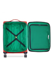 BENETTON By DELSEY COLOR BLOCK Expandable Cabin + Medium + Large Trolley Set RED - Trolley Set - 3