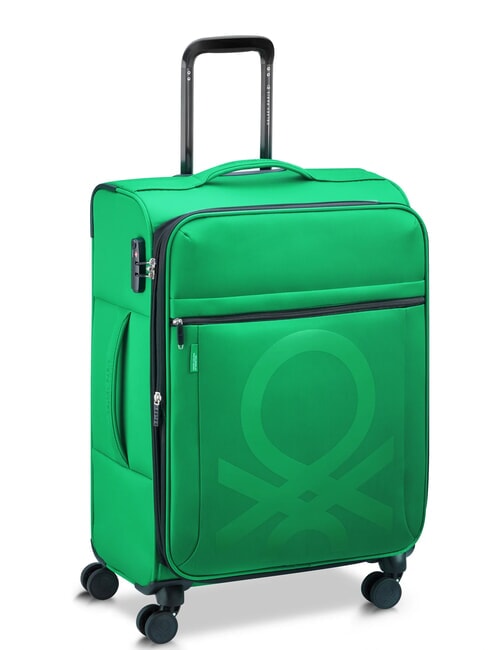 COLOR BLOCK Medium Trolley, Expandable iguana - Semi-rigid Trolley Cases