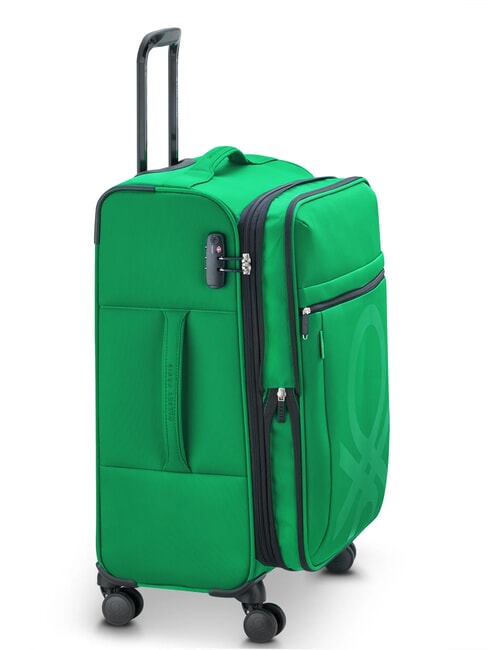COLOR BLOCK Medium Trolley, Expandable iguana - Semi-rigid Trolley Cases