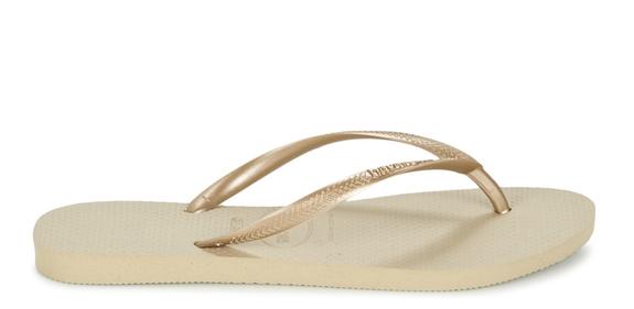 flip flops SLIM SAND GRAY / LIGHT GOLDEN - Women&rsquo;s shoes