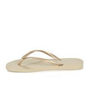 HAVAIANAS flip flops SLIM SAND GRAY / LIGHT GOLDEN - Women&rsquo;s shoes - 4