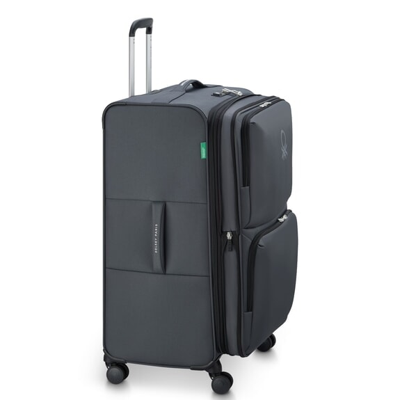 UCB SOFT Large, expandable trolley Black - Semi-rigid Trolley Cases