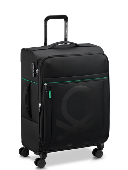 COLOR BLOCK Medium Trolley, Expandable Black - Semi-rigid Trolley Cases
