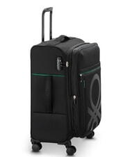 BENETTON By DELSEY COLOR BLOCK Medium Trolley, Expandable Black - Semi-rigid Trolley Cases - 4