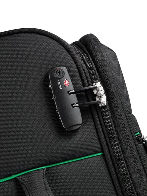 COLOR BLOCK Medium Trolley, Expandable Black - Semi-rigid Trolley Cases