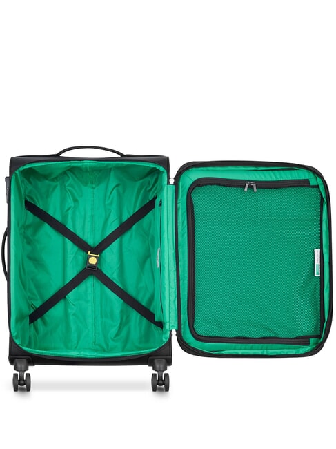 COLOR BLOCK Expandable Cabin + Medium + Large Trolley Set Black - Trolley Set