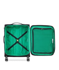 BENETTON By DELSEY COLOR BLOCK Expandable Cabin + Medium + Large Trolley Set Black - Trolley Set - 3