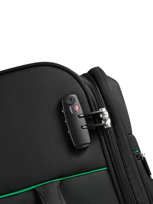 COLOR BLOCK Expandable Cabin + Medium + Large Trolley Set Black - Trolley Set