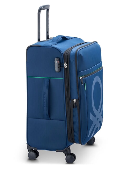 COLOR BLOCK Expandable Cabin + Medium + Large Trolley Set blue - Trolley Set
