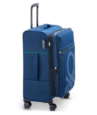 BENETTON By DELSEY COLOR BLOCK Expandable Cabin + Medium + Large Trolley Set blue - Trolley Set - 2