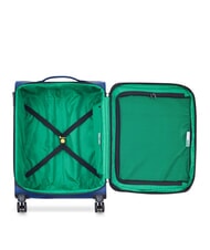 BENETTON By DELSEY COLOR BLOCK Expandable Cabin + Medium + Large Trolley Set blue - Trolley Set - 4