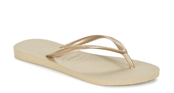 flip flops SLIM SAND GRAY / LIGHT GOLDEN - Women&rsquo;s shoes