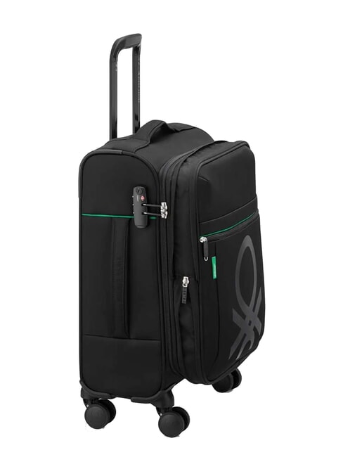 COLOR BLOCK Expandable carry-on trolley Black - Hand luggage