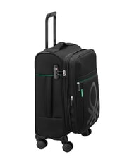 BENETTON COLOR BLOCK Expandable carry-on trolley Black - Hand luggage - 4