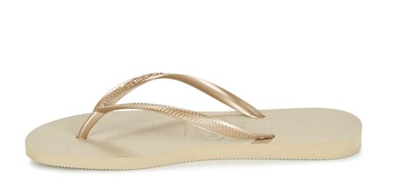 flip flops SLIM SAND GRAY / LIGHT GOLDEN - Women&rsquo;s shoes