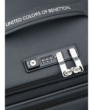 BENETTON UCB SOFT Medium Trolley, Expandable Black - Semi-rigid Trolley Cases - 5
