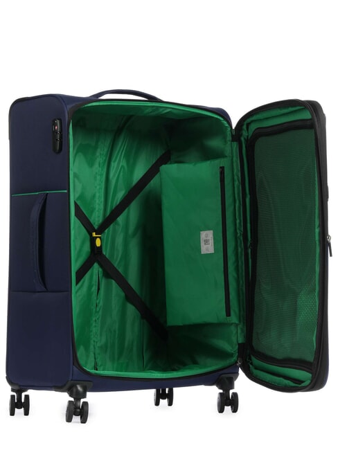COLOR BLOCK Large, expandable trolley blue - Semi-rigid Trolley Cases