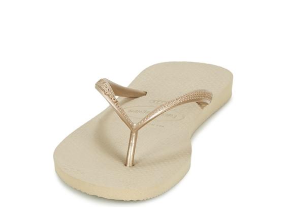 flip flops SLIM SAND GRAY / LIGHT GOLDEN - Women&rsquo;s shoes