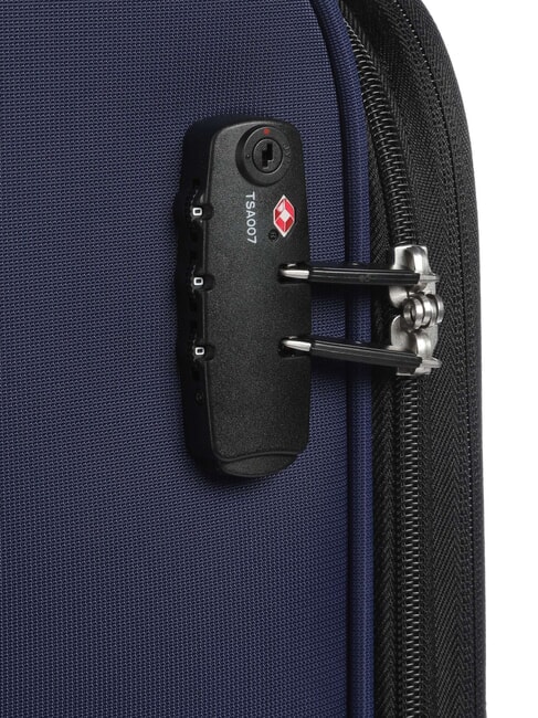 COLOR BLOCK Large, expandable trolley blue - Semi-rigid Trolley Cases