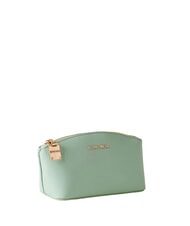 BORBONESE LETTERING Mini leather toiletry bag lichen - Sachets & Travels Cases - 2