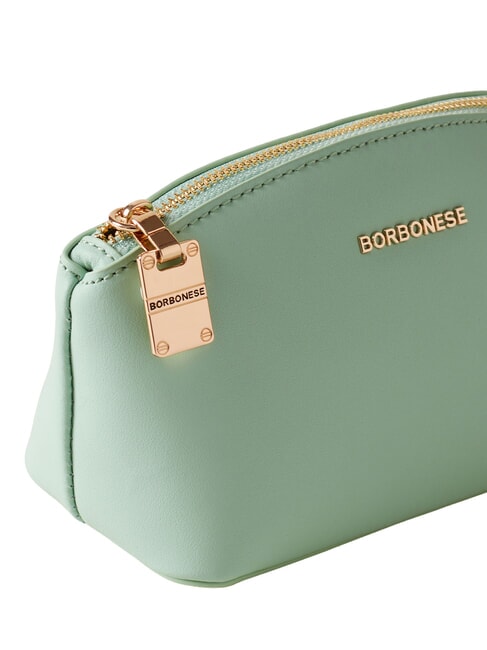 LETTERING Mini leather toiletry bag lichen - Sachets & Travels Cases