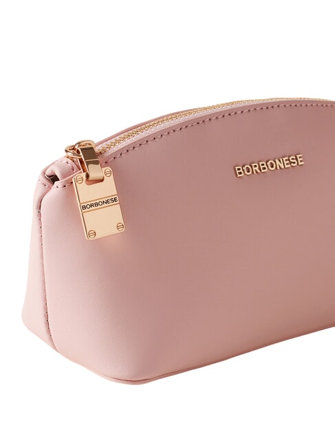 LETTERING Mini leather toiletry bag pink lotus - Sachets & Travels Cases