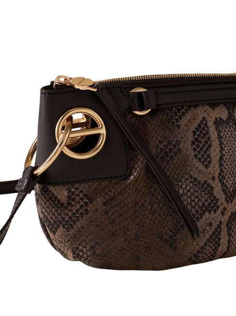 LONDON Python print leather bag brown/ebony - Women&rsquo;s Bags