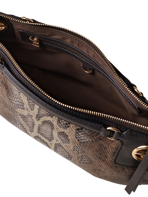 LONDON Python print leather bag brown/ebony - Women&rsquo;s Bags