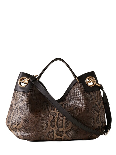 LONDON Python Handbag, with shoulder strap brown/ebony - Women&rsquo;s Bags