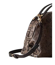 BORBONESE SEXY Handbag, with shoulder strap, in leather brown/ebony - Women&rsquo;s Bags - 4