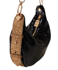 BORBONESE OYSTER Shoulder bag, leather BLACK / NATURAL OP - Women&rsquo;s Bags - 4