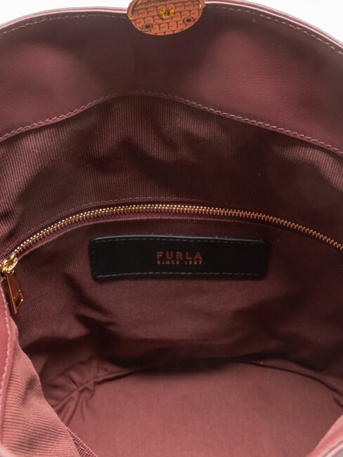 CAMPIONARIO - SFERA Leather shoulder bucket bag Red currant - Women&rsquo;s Bags