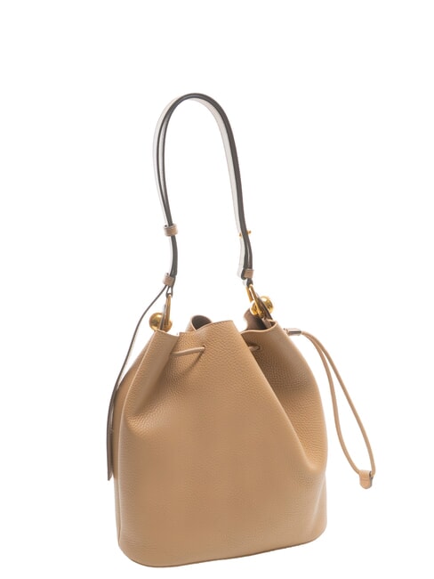 CAMPIONARIO - SFERA Leather bucket bag desert - Women&rsquo;s Bags