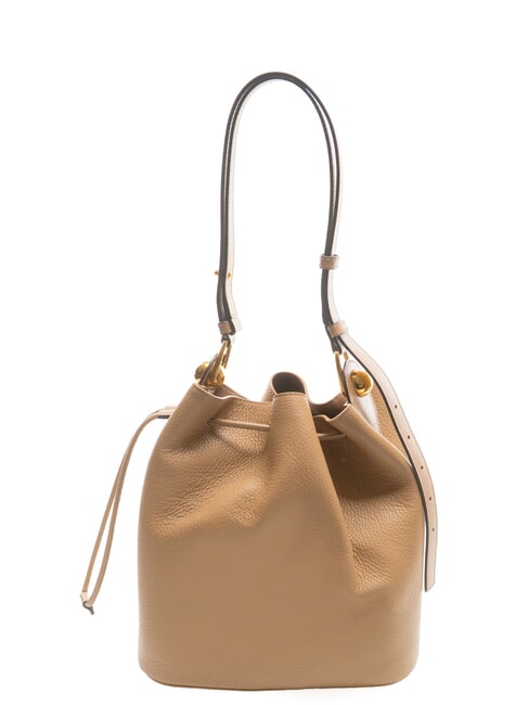 CAMPIONARIO - SFERA Leather bucket bag desert - Women&rsquo;s Bags