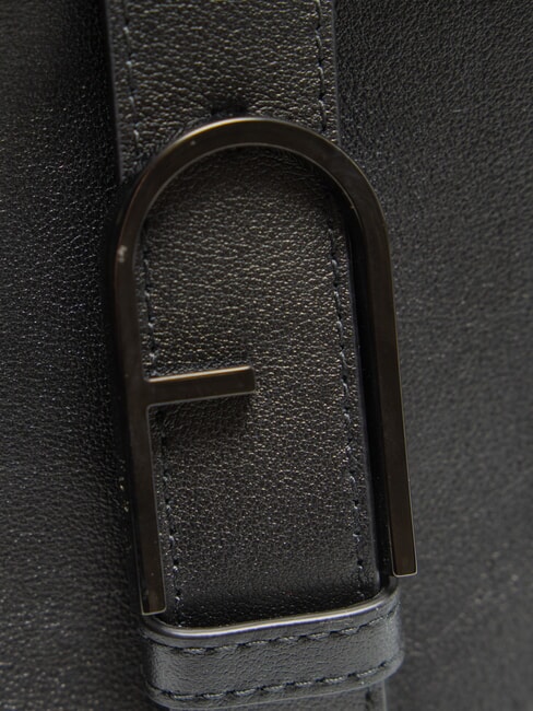 CAMPIONARIO - FLOW Leather shoulder bag Black - Women&rsquo;s Bags