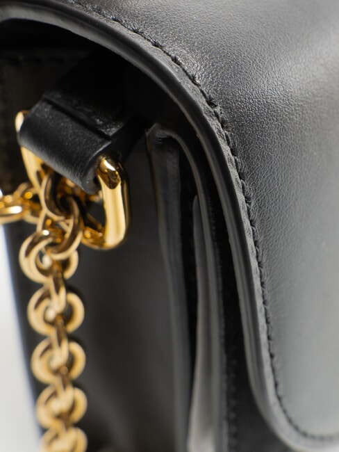 CAMPIONARIO - SFERA Mini leather bag. Shoulder bag Black - Women&rsquo;s Bags