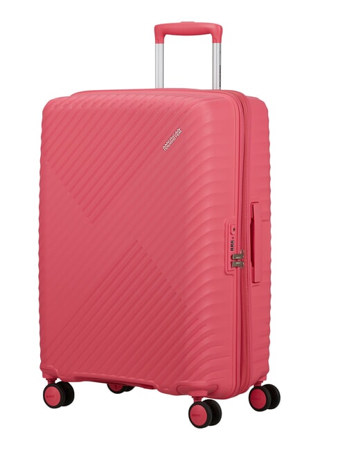 DIABLAST Medium trolley, expandable, TSA lock pink glitch - Rigid Trolley Cases