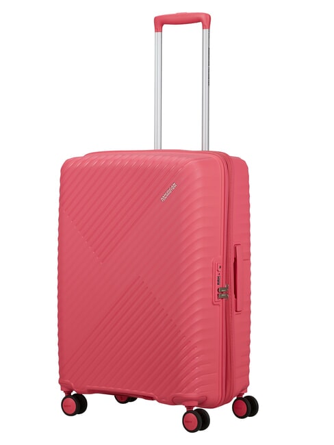 DIABLAST Medium trolley, expandable, TSA lock pink glitch - Rigid Trolley Cases